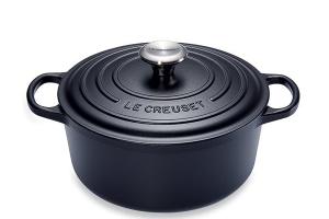 Cocotte fonte rond 20 cm noir mat Le Creuset