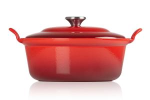 Cocotte fonte rond Plume 28 cm 3,9 L rouge Le Creuset