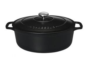Cocotte ovale en fonte émaillée 29 cm noir mat Chasseur