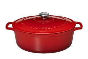 Cocotte ovale en fonte émaillée 33 cm rouge rubis Chasseur