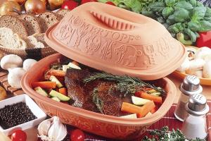 Cocotte ovale en terre cuite 34,5 cm 4 personnes Römertopf