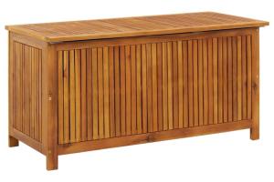 Coffre boîte meuble de jardin rangement 113 x 50 x 58 cm bois d'acacia solide 02_0013000