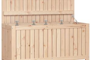 Coffre boîte meuble de jardin rangement 115 x 49 x 60 cm bois massif de pin 02_0013001