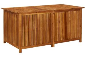 Coffre boîte meuble de jardin rangement 150 x 80 x 75 cm bois d'acacia solide 02_0013012