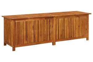 Coffre boîte meuble de jardin rangement 175 x 50 x 58 cm bois d'acacia solide 02_0013013
