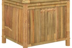 Coffre boîte meuble de jardin rangement 60 x 52 x 55 cm bambou 02_0013041