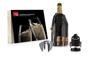 Coffret Accessoires à Champagne 3 pièces Vacu vin