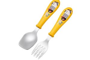 Coffret couverts pour enfants en inox jaune Cuitisan