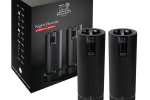 Coffret duo de moulins à poivre et à sel électriques Line noir mat 15 cm Peugeot