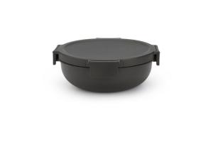 Conservation des aliments Brabantia Make & Take Boîte a salade Ronde, 1.3L Dark Grey