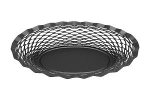 Corbeille ovale Vintage 30 cm noir mat Roger Orfèvre