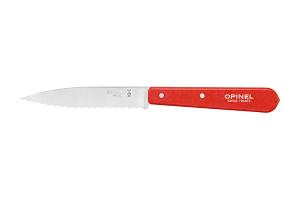 Couteau office N°113 lame crantée inox 10 cm rouge Opinel