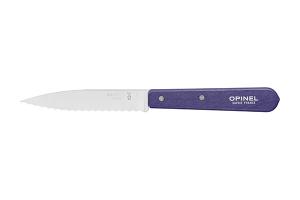 Couteau office N°113 lame crantée inox 10 cm violet Opinel
