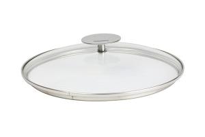 Couvercle en verre bombé Platine 30 cm Cristel