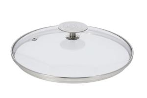 Couvercle en verre cerclé inox 18 cm De Buyer
