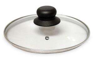 Couvercle en verre cerclé inox 32 cm Baumalu