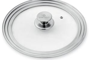 Couvercle en verre et inox multidiamètre 28, 30 et 32 cm Mathon