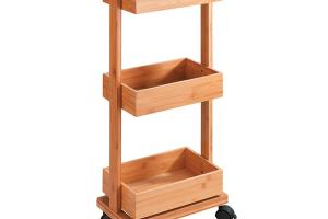 Desserte Tortona en bambou 18 x 71,5 x 31 cm Wenko by Maximex
