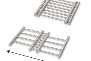 Dessous de plat extensible en inox 22,5 cm à 37 cm