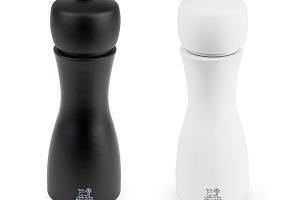 Duo moulins à sel et poivre manuels Tahiti en bois noir et blanc 15 cm Peugeot