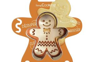 Emporte-pièce et embosseur Bonhomme en pain d'épices Scrapcooking