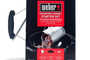 Ensemble d’allumage Rapidfire 3 en 1 ; cheminée d’allumage,2 kg de briquettes, 3 cubes all Weber