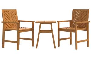 Ensemble de Salon de jardin meuble d'extérieur ensemble de mobilier 3 pièces bois d'acacia solide 02_0014201