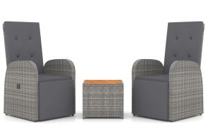 Ensemble de salon de jardin meuble d'extérieur ensemble de mobilier 3 pièces gris poly rotin et acacia 02_0014202