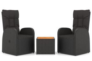Ensemble de salon de jardin meuble d'extérieur ensemble de mobilier 3 pièces noir poly rotin et acacia 02_0014205