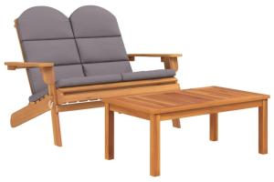 Ensemble de Salon de jardin meuble d'extérieur ensemble de mobilier adirondack 2 pièces bois acacia solide 02_0014208