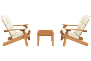 Ensemble de Salon de jardin meuble d'extérieur ensemble de mobilier adirondack 3 pièces bois acacia solide 02_0014212