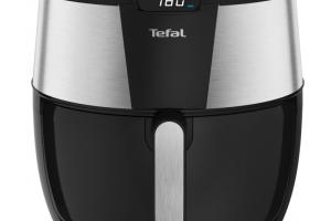 EY701D friteuse à air chaud Easy Fry xxl 1850 watts Capacité : 1,6 kg Minuterie 8 menus automatiques Noir / acier inoxydable (EY701D15) - Tefal
