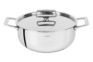 Faitout tout inox et couvercle Castel'Pro 28 cm Cristel