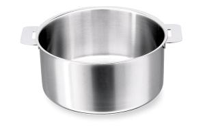Faitout inox Mutine sans manche 22 cm 4 L Cristel