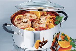 Faitout inox Rapid Cook avec couvercle 24 cm 5 L Mathon