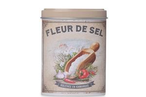 Fleur de sel de camargue avec boite verseuse en métal 60 gr