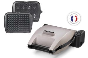 Gaufrier électrique 2 plaques Premium Gaufres® gris minéral 1200 W Lagrange