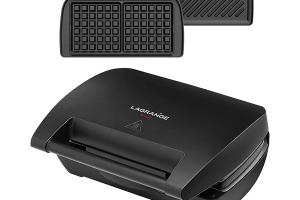 Gaufrier Mini Maxi panini et gaufres 900 W noir Lagrange