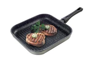 Grill carré revêtement Dur comme la Pierre 28 cm Mathon