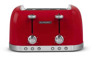 Grille-pain 4 fentes 1630 W SCT04R rouge Schneider