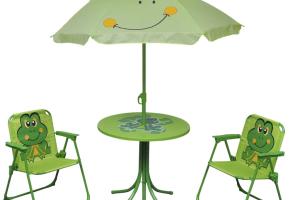 Jeu de bistro avec parasol pour enfants 3 pièces vert 02_0014492