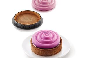 Kit 6 tartelettes Twist en silicone Platinium Silikomart