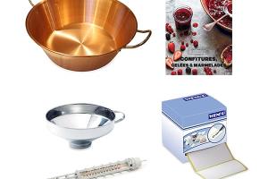 Kit tout pour les confitures avec bassine en cuivre