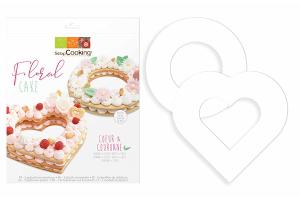 Kit Floral cake - Cœur et Couronne Scrapcooking