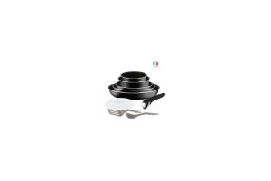 L2008902 Ingenio Essential Batterie de cuisine 10p, Poeles, Casseroles, Sauteuse, Tous feux sauf induction, Fabriqué en F - Tefal