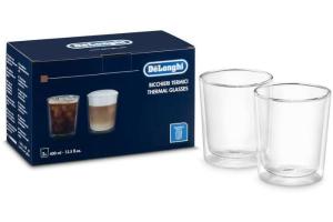 De'Longhi DLSC318 Lot de verres thermiques en verre à double paroi résistant en borosilicate