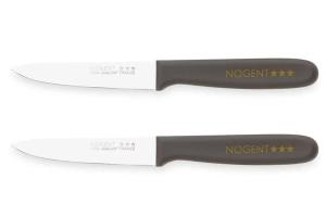 Lot de 2 couteaux office 9 cm taupe Nogent