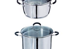 Lot 2 faitouts en inox 24 et 26 cm Rapid'cook Mathon