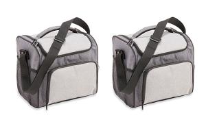 Lot de 2 glacières souples isothermes 14 L grises Mathon