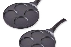 Lot de 2 poêles 4 blinis ou pancakes à induction 26,5 cm